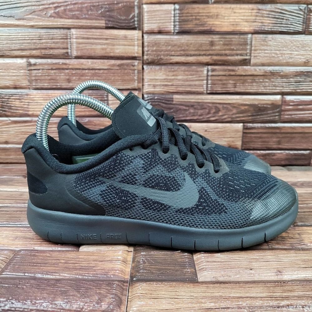 Nike Free RN Black Athletic Running Shoes 904255-001 Womens Size 6.5